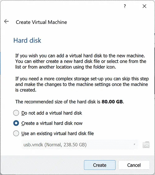 VB Create Virtual Hard Disk