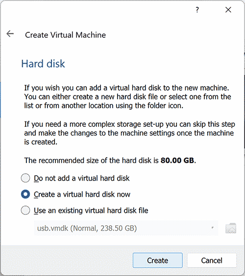 Install Windows 11 on VirtualBox VHD