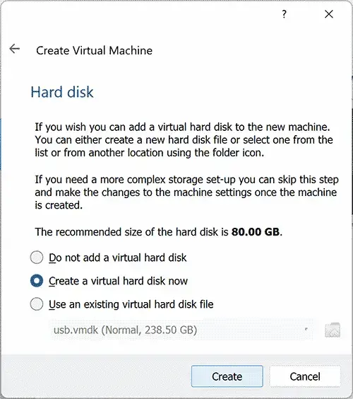 VB Create Virtual Hard Disk