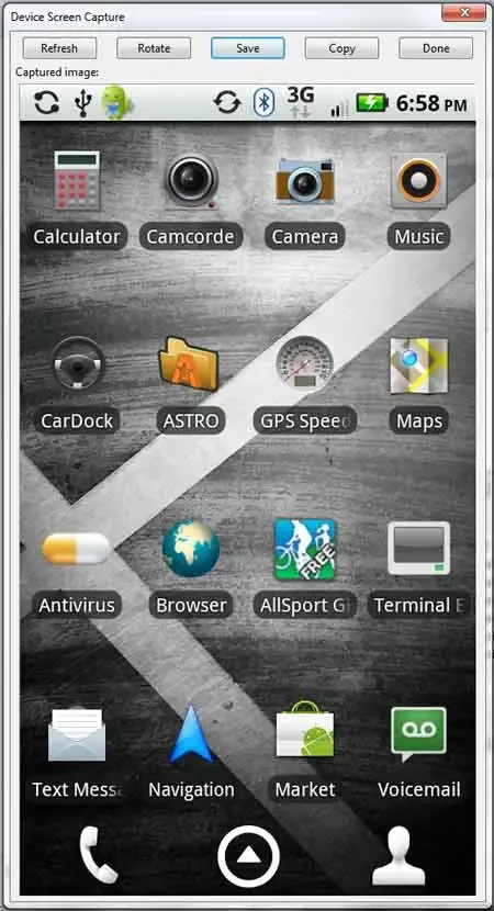 Droid X Screen Capture