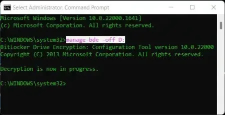 Disable Bitlocker