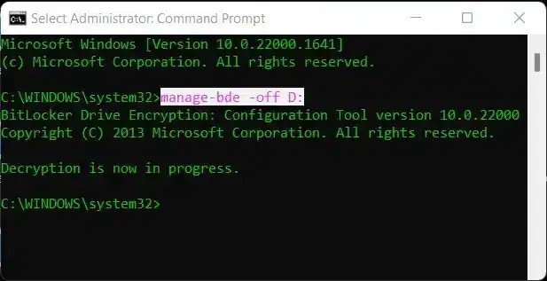 How to Disable Bitlocker on External Drive