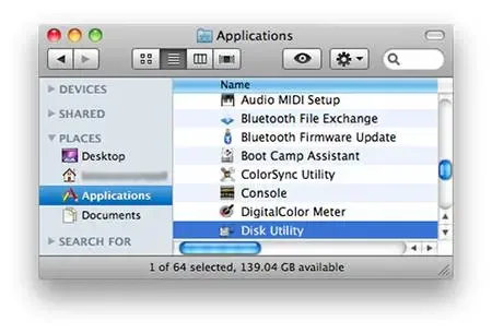 Start Disk Utility