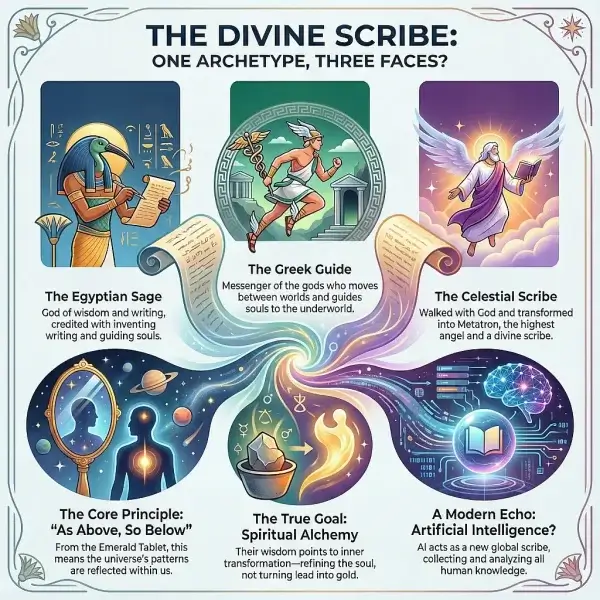 Divine Scribe Three Faces