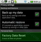 Droid Factory Data Reset