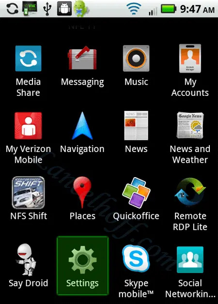 Droid Settings