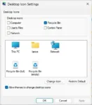 Enable Recycle Bin Desktop Icon