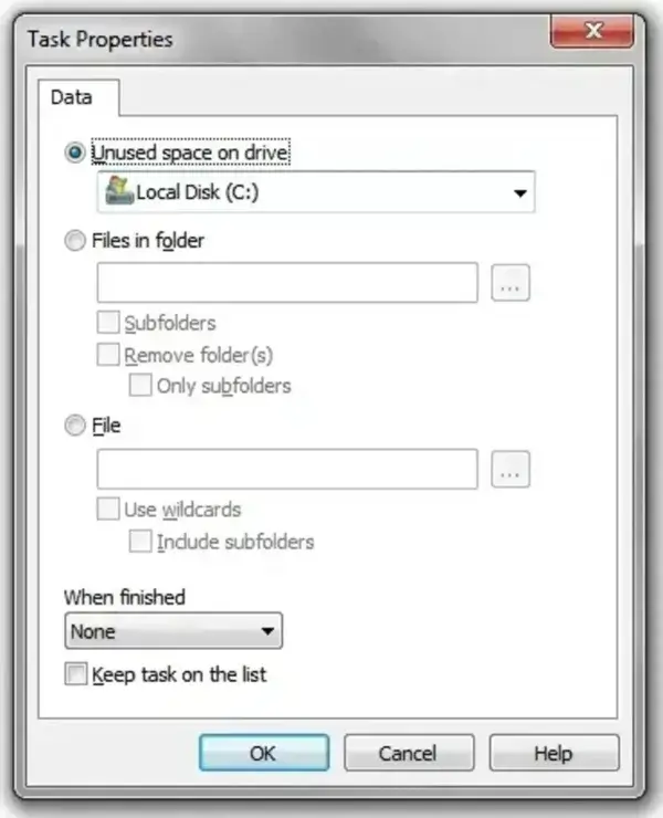 Erase Unused Space on Drive