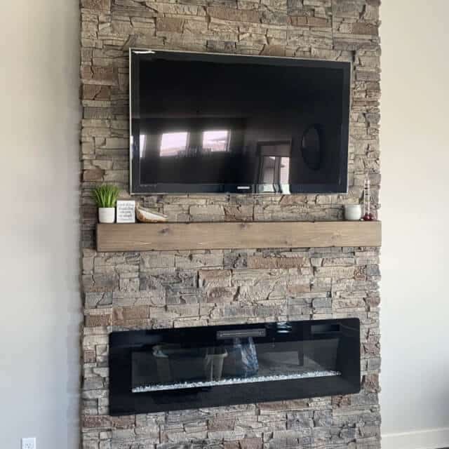 Faux Stone Fireplace