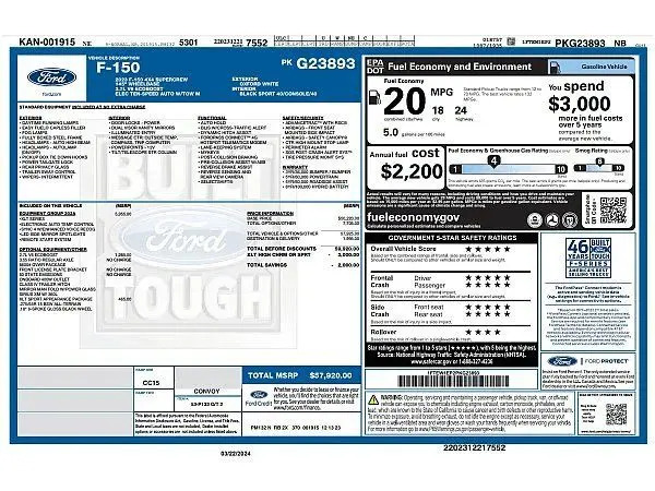 Ford Window Sticker by VIN Lookup and get a Ford Window Sticker by VIN for Free