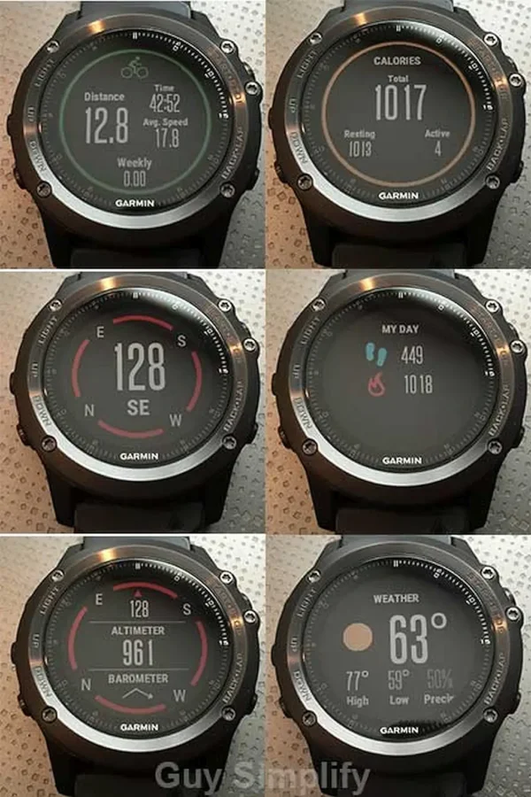 Garmin Fenix 3 HR Menus