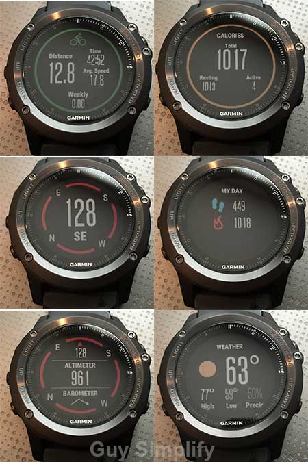 Garmin Fenix 3 HR Menus