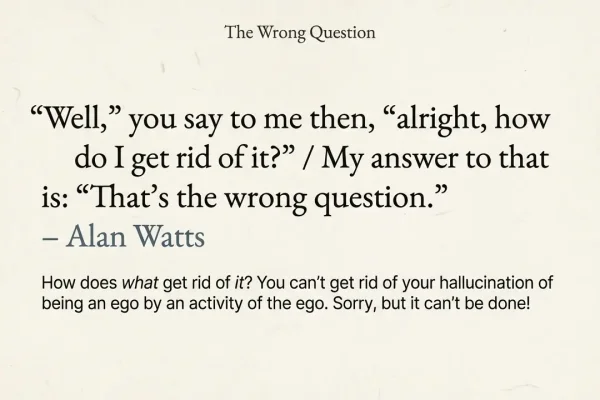 Getting rid of ego - can't be done with ego Getting rid of ego