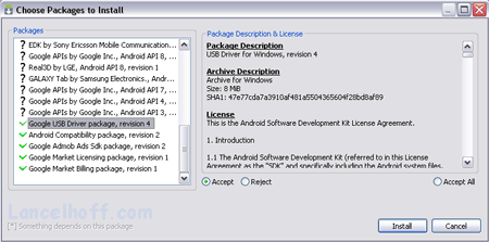 Install the Google USB Driver Package
