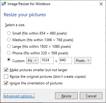 Image Resizer for Windows
