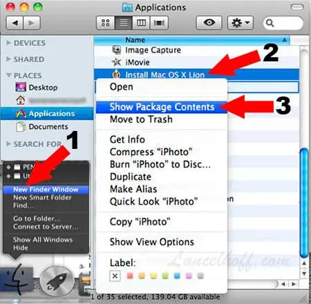 Right Click Install Mac OSX Lion