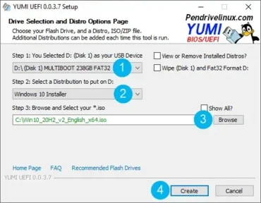 Install Windows from USB