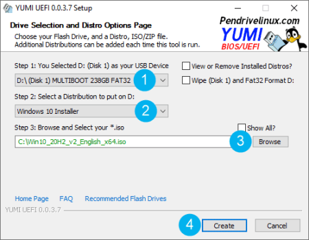 installing windows 10 from usb on new pc