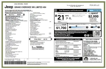 JEEP Window Sticker Lookup