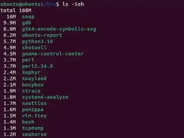 List Files by Size Linux