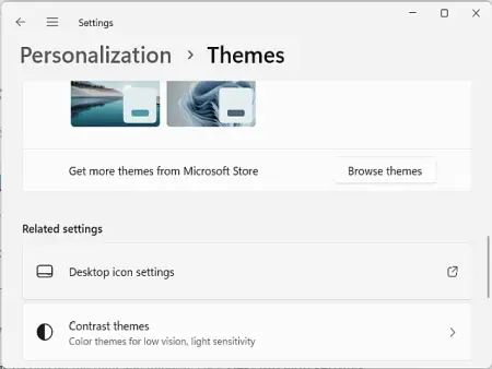 Personalization Themes Desktop Icon Settings