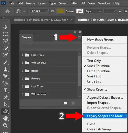 Photoshop Legacy Shapes
