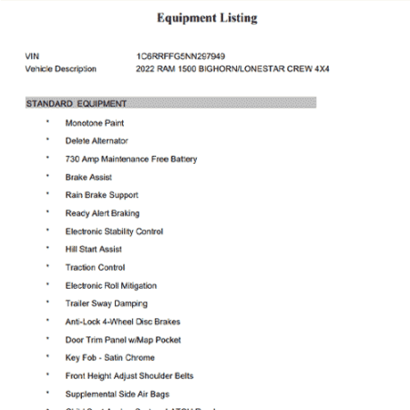 RAM Build Sheet