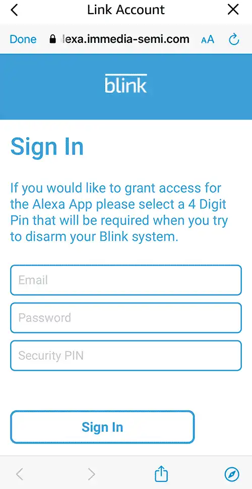 Relink Blink to Alexa to begin receiving notifications 