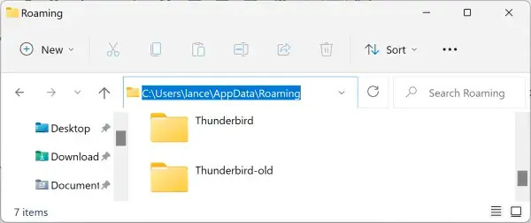 Restore Thunderbird After Reset