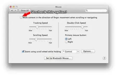 Change Scroll Direction on Mac OS