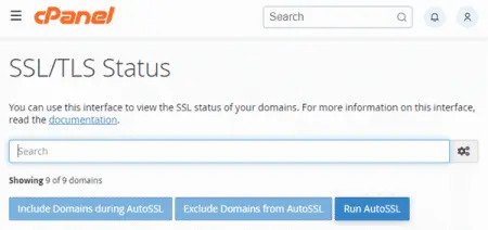 Run and Renew AutoSSL 
