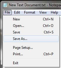 Select File > Save As