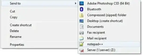 Send To Notepad++ Send To Notepad++