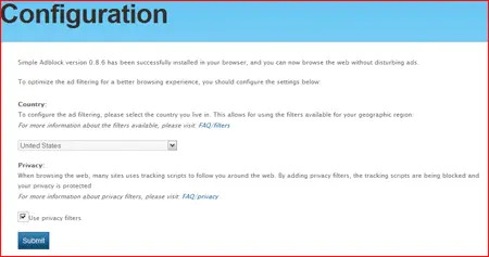 Simple Adblock Configuration