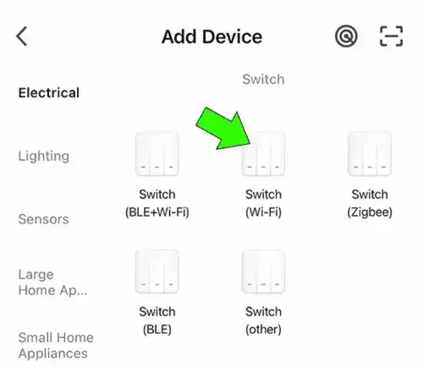 Smart Life Add WiFi Switch