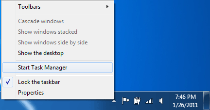 remote desktop connection task manager shortcut