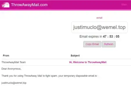 Throw Away Email