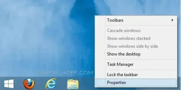 Right Click Taskbar