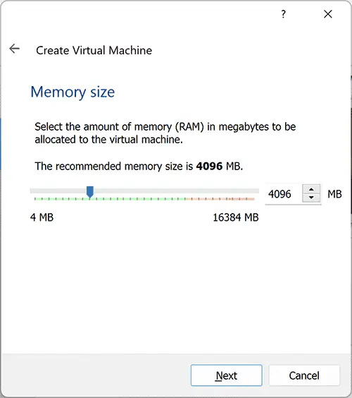 Set Memory Size