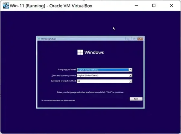 Press Shift + F10 at this screen at the Setup Screen press Shift + F10