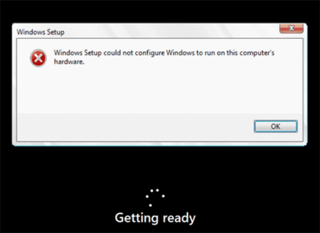Windows Setup Could Not Configure Windows