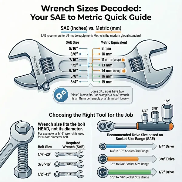 Wrench Size Conversions