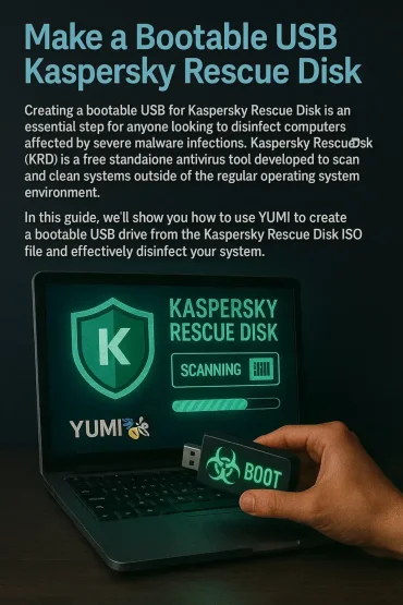 Make a USB bootable kaspersky rescue disk