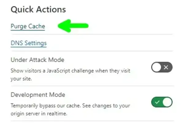 purge cache cloudflare