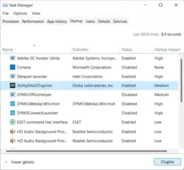 disabling startup programs on windows