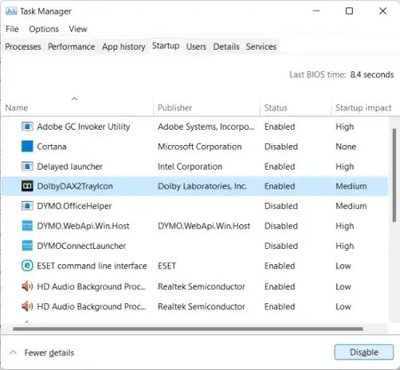 disabling startup programs on windows