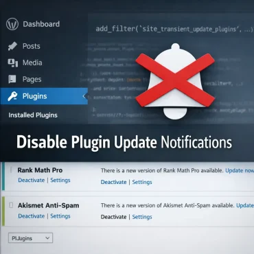 disable wordpress plugin update notifications
