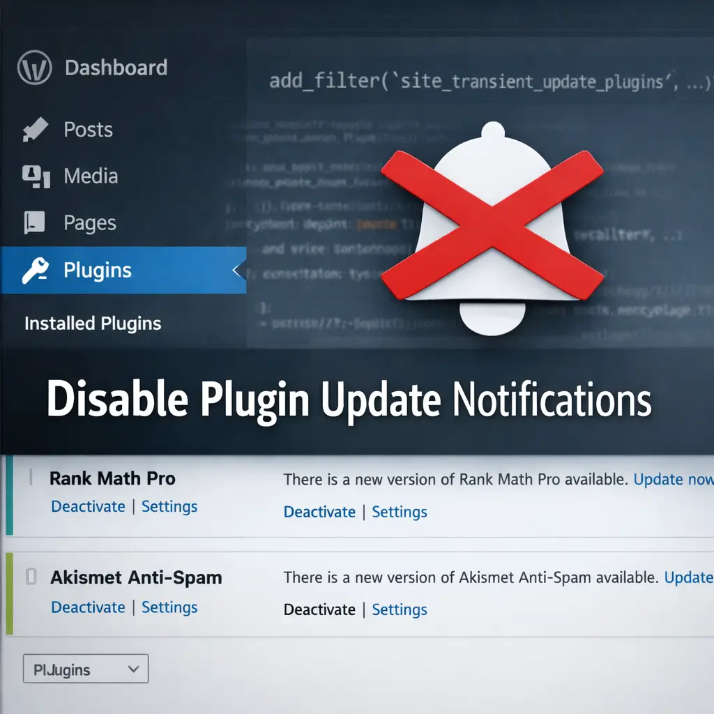 disable wordpress plugin update notifications