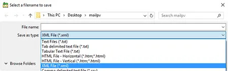 export email passwords