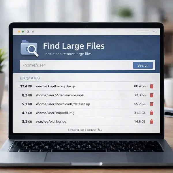 find largest files in linux